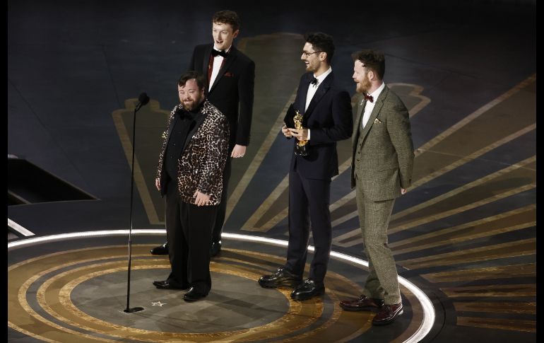 James Martin, Ross White, Tom Berkeley y Seamus O'Hara ganaron el Oscar al Mejor Cortometraje de Acción en Vivo con 'An Irish Goodbye'.. EFE