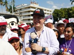 El canciller Marcelo Ebrard señaló que lleva 23 años trabajando al lado de López Obrador. Sergio Robles/ Quadratin Guerrero