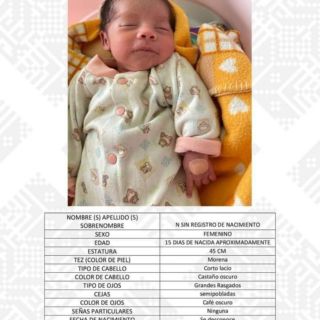 Buscan a la madre de una bebé que fue abandonada a los días de nacida en San Luis Potosí