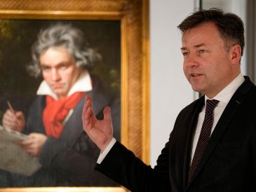 Beethoven pidió a su médico que tras su muerte describiera públicamente su progresiva pérdida de audición y sus problemas de gastrointestinales para que "al menos el mundo se reconciliara conmigo". AP / M. Meissner