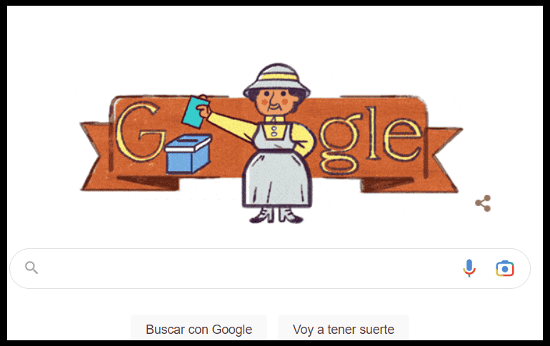 La primera mujer que votó en Sudamérica. GOOGLE