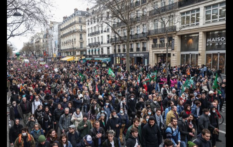 Un millón de personas marchó este jueves en varias ciudades francesas. AP