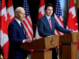 Trudeau hizo ese anuncio durante una rueda de prensa conjunta con el presidente de EU, Joe Biden. EFE