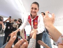 Claudia Sheinbaum fue recibida con algunos gritos de “presidenta, presidenta”. EL INFORMADOR/A. Camacho