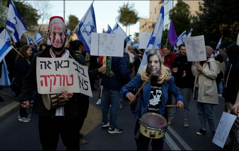 Netanyahu no abandona por completo el proyecto, que espera salga adelante en los próximos meses a pesar de las protestas. AP/O. Zwigenberg
