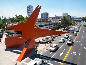 El Ayuntamiento de Guadalajara rehabilitó la escultura “Pájaro de Fuego”, de Mathias Goeritz, una de las más reconocidas por los habitantes de la ciudad. EL INFORMADOR/A. Navarro