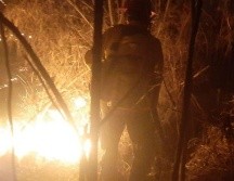 El incendio forestal se registra en el paraje Bugambilias - La Capilla, dentro de la Zona de Recuperación Ambiental Cerro El Tajo en Zapopan. ESPECIAL