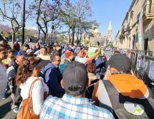 Hasta las 10:00 horas, ningún diputado local ha dialogado con los colectivos. EL INFORMADOR/E. Gómez