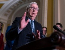 El líder republicano del Senado, Mitch McConnell, habla durante una conferencia de prensa en el Capitolio en Washington. AP/ARCHIVO