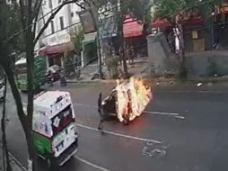 Los hechos ocurrieron sobre la avenida Javier Mina, en Guadalajara. ESPECIAL