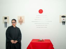 La artista textil Naela Flores, tomó inspiración del pintor surrealista Víctor Browner, al crear las piezas de esta exhibición. CORTESÍA