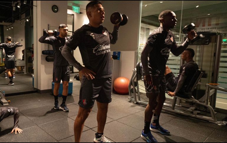 Los rojinegros del Atlas se encuentran entrenando con intensidad previo a su partido de este martes. ESPECIAL/Atlas FC