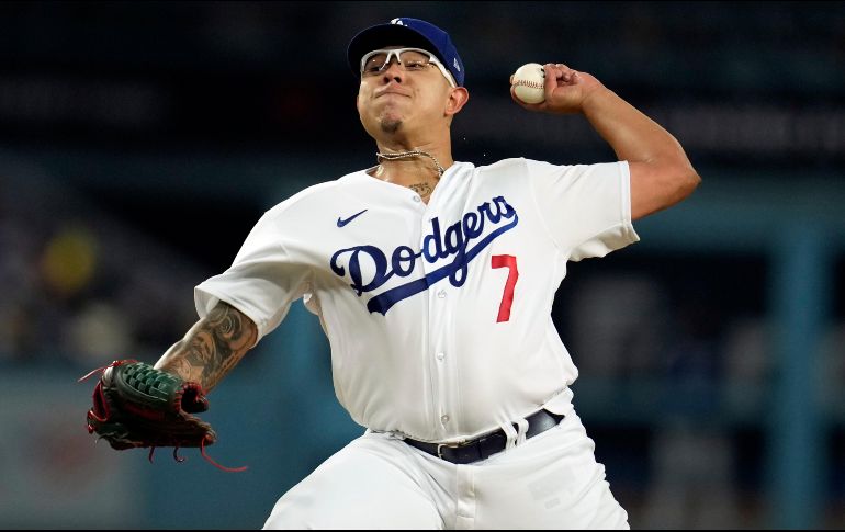 El pitcher de 26 años se mostró dominante en el Dodger Stadium. AP/Marcio Sanchez