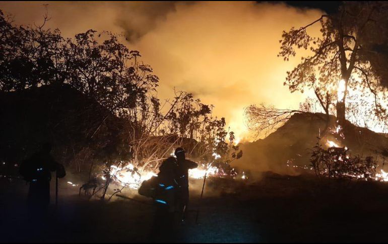 El incendio en La Primavera se registra en el paraje ampliación de Santa Cruz. ESPECIAL