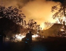 El incendio en La Primavera se registra en el paraje ampliación de Santa Cruz. ESPECIAL
