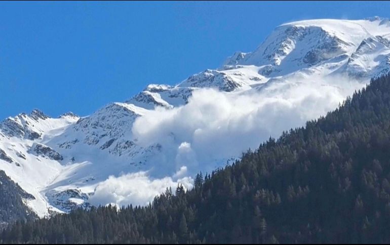 El alud de nieve se produjo en el glaciar Armancette en Contamines-Montjoie, en la región de Alta Saboya. AP/Contamines Montjoie