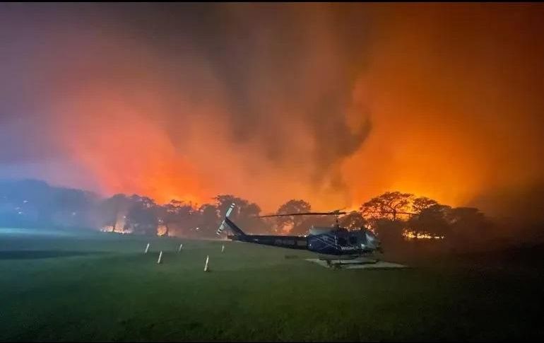 236 brigadistas de diferentes corporaciones fueron los combatientes que lograron controlar el incendio. ESPECIAL