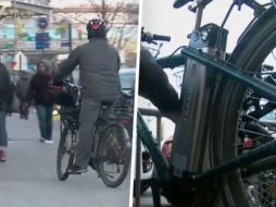 La bicicleta estaba cerca de la entrada principal de la casa cuando se incendió. ESPECIAL