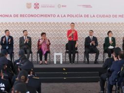 La Jefa de Gobierno de la CDMX no dejó pasar la oportunidad de agradecer a los uniformados por su gran labor. CORTESÍA