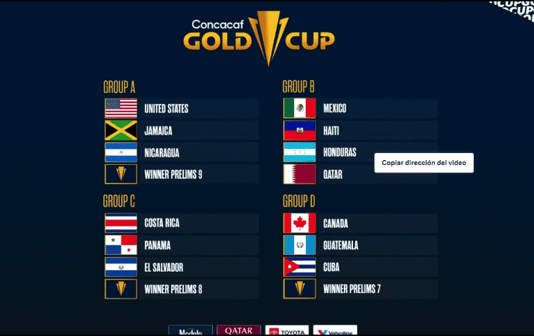 La Copa Oro se jugará del 16 de Junio al 16 de Julio del 2023. TWITTER/ @GoldCup