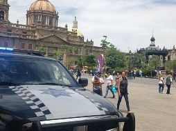 El hombre fue detenido por tocar a una mujer en el Centro Histórico de Guadalajara. ESPECIAL