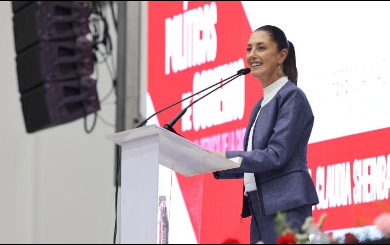 La jefa de Gobierno Claudia Sheinbaum acudió este domingo a Nuevo León. ESPECIAL