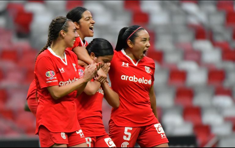 El triunfo ante Rayadas le dio a Toluca la oportunidad de pelear uno de los últimos boletos a la Liguilla de la Liga MX Femenil. IMAGO7/A. Hernández