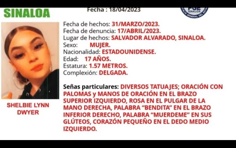 La joven fue vista por última vez en un cíber y papelería. SUN