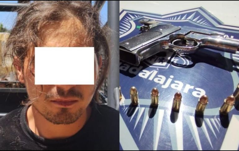 E l hombre fue detenido afuera de un banco en la colonia Chapalita. ESPECIAL