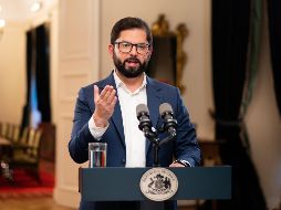 Gabriel Boric, presidente de Chile, transmitió el mensaje en cadena nacional. EFE/Presidencia de Chile