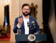 Gabriel Boric, presidente de Chile, transmitió el mensaje en cadena nacional. EFE/Presidencia de Chile