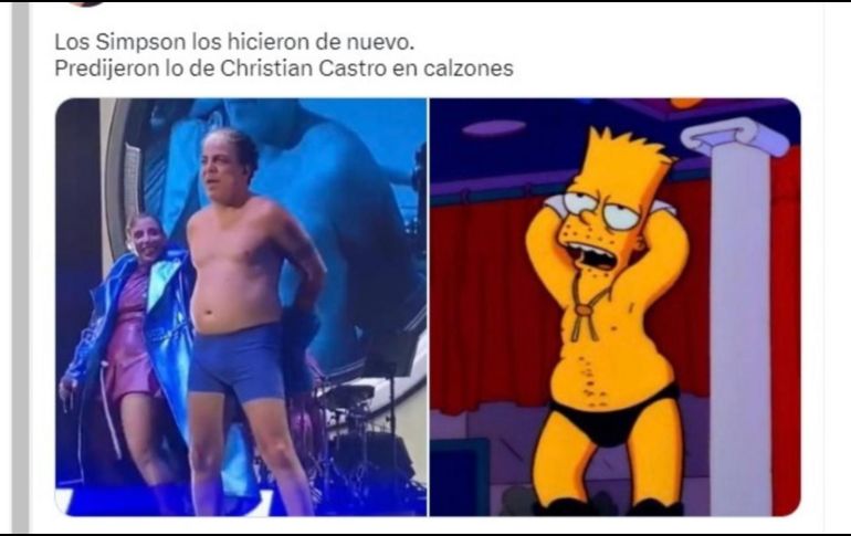 Christian Castro desató los memes en redes sociales luego de que se quitara la ropa en el escenario. ESPECIAL