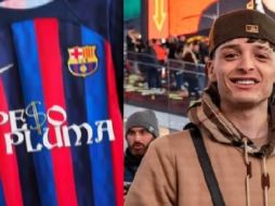El nombre de Peso Pluma estaría apareciendo en la jersey del Barcelona. ESPECIAL