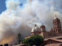 El incendio  se registra en Tapalpa, Jalisco, en el paraje El Carrizal. ESPECIAL