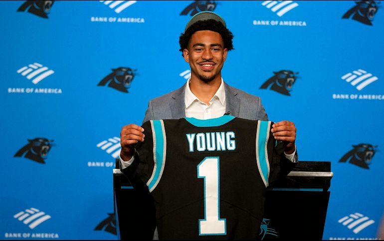 Young era uno de los jugadores más codiciados en este 2023, pero lo que llama la atención es que  tiene una talla que no encaja del todo en el estereotipo clásico del mariscal de campo. AP / C. Carlson