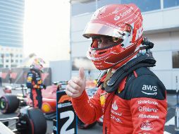 Charles Leclerc deseaba un buen desempeño en las calles de Bakú, pero no estimaba quedar por delante de Max Verstappen y Sergio Pérez. AFP/N. Kolesnikova