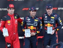 Checo Pérez regresó al podio en Baku, uno de sus circuitos favoritos. EFE/ A. Haider