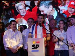 Tras ganar la elección, Santiago Peña convocó a la unidad. EFE/Raúl Martínez