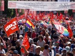 Manifestación en Madrid con motivo del 1 de Mayo. EFE/J. Guillén