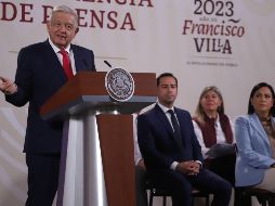 López Obrador arrancó su conferencia de prensa de este lunes recordando el motivo por el que se conmemora el 1 de Mayo. SUN/B. Fregoso