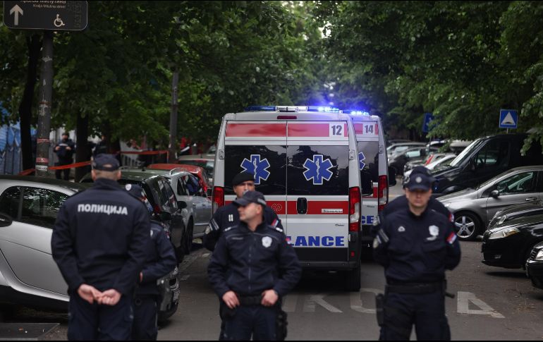 El joven fue arrestado en el patio del colegio donde se produjo la masacre. EFE/A. Cukic