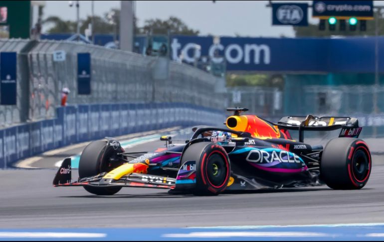 Max Verstappen, durante la última prueba libre del GP de Miami. EFE / C. Herrera