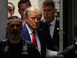 Donald Trump no se presentó al juicio. AFP