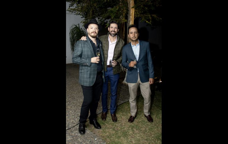 Alfredo Álvarez, Herman Bauche y Salvador Bucio. GENTE BIEN JALISCO/ Christian Pérez