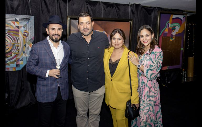 Alfredo Álvarez, Manolo Ituarte, Karina Partida y Pamela Cortes. GENTE BIEN JALISCO/ Christian Pérez