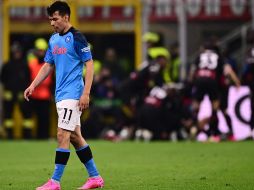Hasta el momento el Napoli no ha precisado cuándo dará más detalles de la lesión de Hirving Lozano. AFP / ARCHIVO