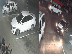 Momento en el que los policías huyeron de la escena. ESPECIAL