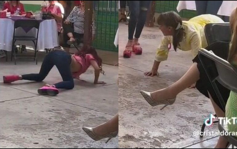 Las mamás decidieron sacar sus mejores pasos de baile en el festival del Día de la Madre. ESPECIAL