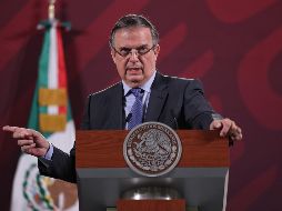 En conferencia de prensa, Marcelo Ebrard señaló que México no coincide con el Título 42, ni con el 8, ni con el programa de Tercer País Seguro. EFE/S. Gutiérrez