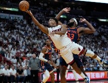 Miami es el segundo equipo en la historia que, tras colarse como octavo preclasificado, llega a la final de conferencia. AP/W. Lee